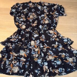 Floral Black Dress